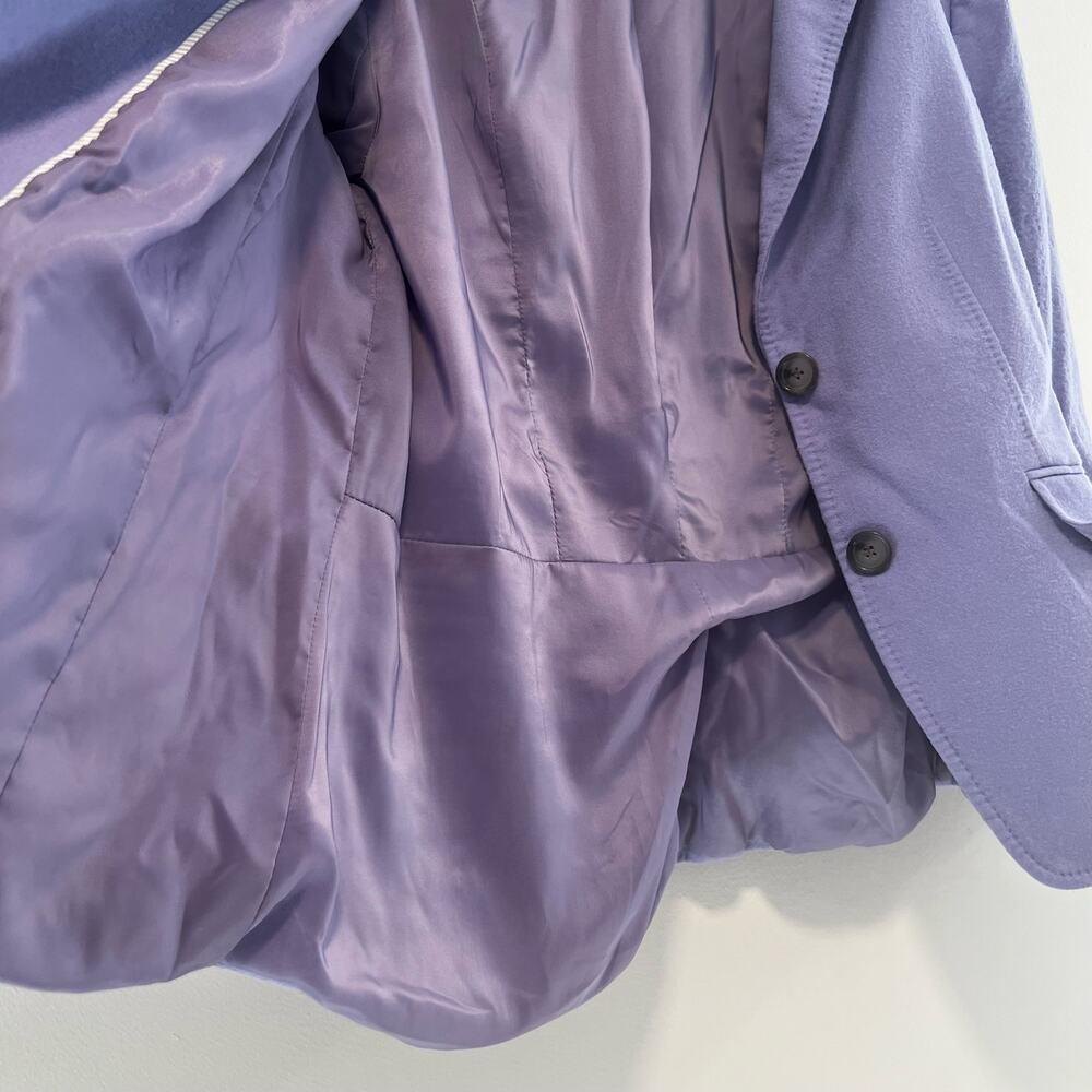 Talbots Italian Flannel Blazer Periwinkle Size 8 - Picture 9 of 9